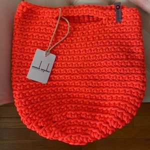 Anouk Seydou Scandinavian Crochet Bag Neon Pink BRAND NEW WITH TAGS NEVER WORN!